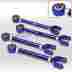 Tar350zg35bl 02-08 Cbk350zru Deep Stage Garage Ss Rear Upper Camber Traction Control Rod Arm For 350z Z33 G35 V35 Blue Powder-coated