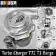 T72-tt2-t3 700hp Turbo Charger T72 T3 Flange 70 A R Compressor 4 V-band Inlet 2.5