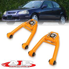 Ck-2017oj-8e5m1 Ajp Distributors Orange Adjustable Upper Control Arm Camber Kit Jdm For 1996-2000 Honda Civic Ek