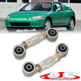 Ck-2401ch-161-g6 Ajp Distributors Silver Adjustable Rear Toe Arms Kit Bushing For 1988-2000 Honda Civic Ef Eg Ek