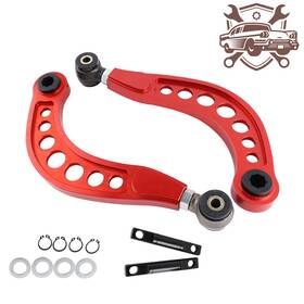 Cr001-rd-w Automotiveparts-world Adjustable For 06-15 Honda Civic 1.8l 2.0l Rear Upper Camber Control Arm Kit Red