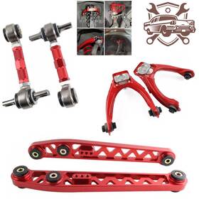 Cr049-rd-w Automotiveparts-world Cr005 Cr051 New Lower Control Arm Front Rear Camber Kit Aluminum For 96-00 Honda Civic Ek