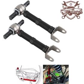 Cr052-bk-w Automotiveparts-world Black For 01-05 Honda Civic 02-06 Acura Rsx Rear Control Camber Arms Adjustable