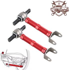 Cr052-rd-w Automotiveparts-world Adjustable For 02-06 Acura Rsx Honda Civic 01-05 2pc Red Rear Control Camber Arm