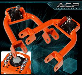 Ck-2016oj-4m2e7 Awesomecarparts For 92-95 Honda Civic Dx Lx Ex Si 2pcs Front Upper Adjustable Camber Arm Orange