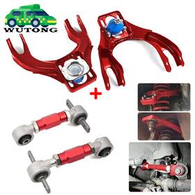 011-eg-red Bartoo Lca/011-eg-red Ltb/002-red Front Arm Adjustable Rear Camber Kit For 94-01 Acura Integra 92-95 Honda Civic