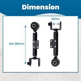 Hnu3is Bfo 2x Suspension Rear Camber Arms Kit For 07-16 Crv 2007-2016 Honda Cr-v