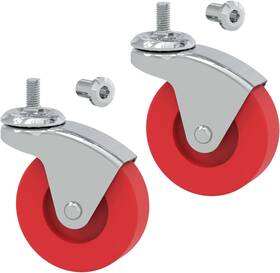 Tr6551 Big Red 2pack 2.5 Inch Swivel Caster Wheel For Creeper Service Cart Stool Post Mount