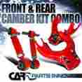 Cam-2cv92rd Spec-d For 1992-1995 Civic Front Upper Camber Rear Adjuster Kit Red Integra 684758623720