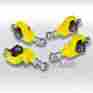 Cbkfha90ye-coupe Deep Stage Garage Adjustable Front Camber Kit Honda Civic Del Sol Accord Acura Interga Cl Yellow Powder-coated
