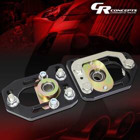 Crc-cbkpltfm79bk Charismatic Racing Concepts Open Box Pair Front Adjustable Camber/caster Plates Black For 79-89 Mustang