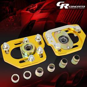 Crc-cbkpltfm90gd Charismatic Racing Concepts Open Box Pair Front Adjustable Camber/caster Plates Gold For 90-93 Mustang