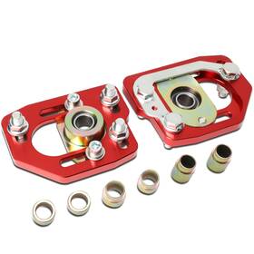 Crc-cbkpltfm90rd Charismatic Racing Concepts Open Box Aluminum Front Adjustable Camber/caster Plates Red For 90-93 Mustang