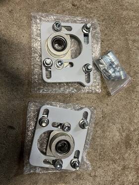 Dna-cbkpltfm94wh Dna Motoring For 94-04 Mustang Whitefront /- 2.5 Adjust Camber Caster Plates Alignment Kit