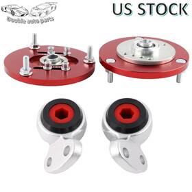 Bus002-sl-d Doubleautoparts Sap002-rd 4pcs For Bmw E36 E46 Z4 Heavy Duty Front Bushings Upper Top Mount Camber Plate