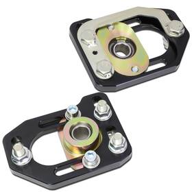 Dpt-cbkpltfm79bk Dpt Motorsports Fit 79-89 Ford Mustang Front Adjustable /-3.0 Camber /-2.0 Caster Plates Black