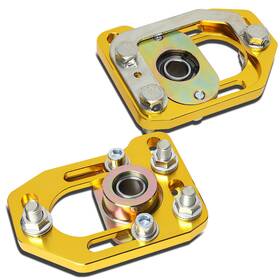 Dpt-cbkpltfm79gd Dpt Motorsports Fit 79-89 Ford Mustang Front Adjustable /-3.0 Camber /-2.0 Caster Plates Gold