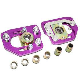 Dpt-cbkpltfm90pp Dpt Motorsports Fit 90-93 Ford Mustang Front Adjustable /-3.0 Camber /-2.0 Caster Plate Purple