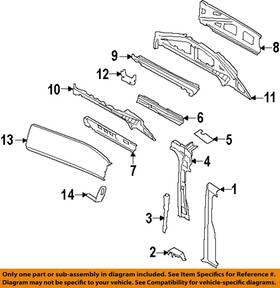 Ek4z6127946a Ford Oem 15-25 E-transit Center Pillar-rail Reinf
