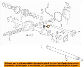 23490368 Gm Oem 15-22 Canyon Rear Suspension Axle Housing-axle Shaft Lock Ring