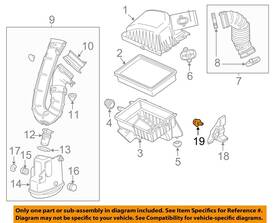 94530548 Gm Oem 04-23 Aveo Enginetransaxle Air Intake-insulator Retainer