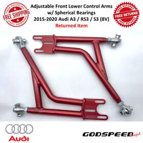 Ak-121-c Godspeed Project Adj Front Lower Control Arms With Spherical Bearings Fits 15-20 A3 Rs3 S3