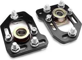 Lbj1005-bkcs Htracing 2 Pcs Caster Camber Plates Compatible With Ford Mustang 1979-1989 Front Black