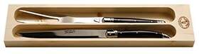 Jean Dubost 219331970150 Carving Set With Black Handles In A Box Stainless Steel