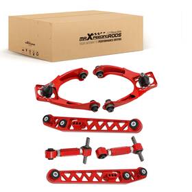 2b4jwy Maxpeedingrods 6pcs Front And Rear Control Arms Adj. Camber Kit For 1996-2000 Honda Civic