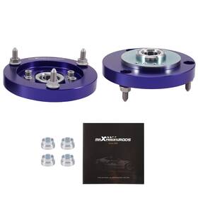 2ck45j Maxpeedingrods Pair Coil Top Hat Front Mount Camber Plates For Bmw E46 3 Series 1998-2005 Blue