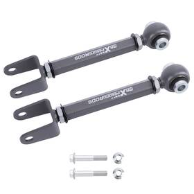 2v0fbl Maxpeedingrods Pair Adjustable Rear Toe Arms With Rubber Bushing For 2015-2023 Ford Mustang