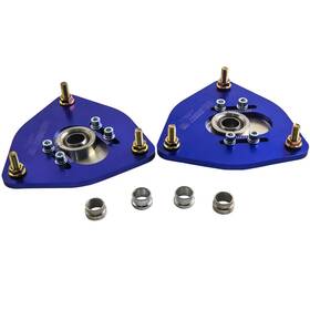 34az5w Maxpeedingrods Front Camber Plates Kit For Coilover Blue Subaru Impreza Wrx Gda Gdb 02-07