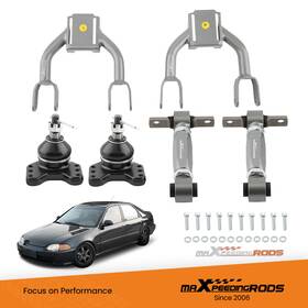 7cebod Maxpeedingrods Front Upper Control Arm And Rear Camber Kit For Honda Civic Del Sol 93-97 Integra