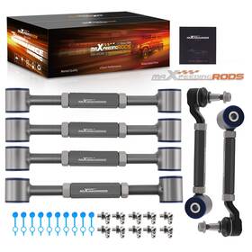 Maxpeedingrods 8pik6w 6pcs Adjustable Rear Camber Toe Arms Alignment Kits For Honda Accord 1998-2002