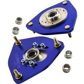 Maxpeedingrods A3y0k5 Front Camber Plates Kit For Coilover Blue Subaru Impreza Wrx Gda Gdb 02-07