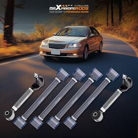 Adsyr0 Maxpeedingrods 6x Rear Upper Lower Camber Arms Kit For 2003-2007 Honda Accord 04-08 Acura Tsx