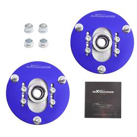Hbr86k Maxpeedingrods Pair Front Coilover Camber Plate For Bmw E46 320i 323i 328ci 330xi M3 Blue Hbr86k Maxpeedingrods Pair Front Coilover Camber Plate For Bmw E46 320i 323i 328ci 330xi M3 Blue