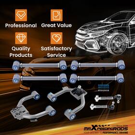 Ij1v3b Maxpeedingrods Adjustable Front Rear Camber Arms Set For 03-07 Accord 04-08 Tsx