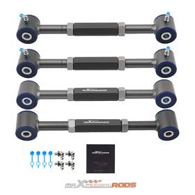 Jm902n Maxpeedingrods 4pc Rear Adjustable Camber Toe Arm Alignment Kit For 1998 1999-2002 Honda Accord