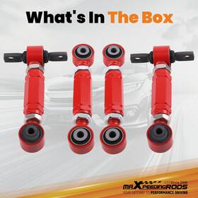 Mevka4 Maxpeedingrods Adjustable Rear Camber Toe Arm Alignment Kit For Honda Civic 88-00 Integra 90-01 Mevka4 Maxpeedingrods Adjustable Rear Camber Toe Arm Alignment Kit For Honda Civic 88-00 Integra 90-01