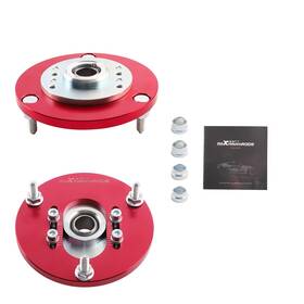 Pho940 Maxpeedingrods Pair Front Camber Plate Upper Mounts Fit Bmw E46 1998-05 316 320 323 325 328 M3