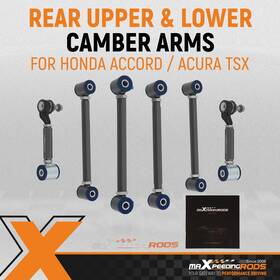 Maxpeedingrods T1dgjx 6x Rear Upper Lower Camber Arms Set For 2004-2008 Acura Tsx 2003-07 Accord Fwd