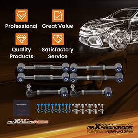 Ucvd3j Maxpeedingrods 6x Adjustable Rear Camber Toe Arms Kit With Poly Bushing For Honda Accord 1998-2002