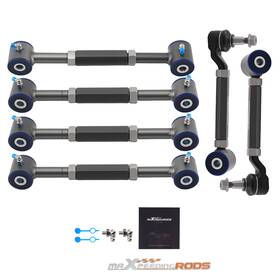 Zbuip6 Maxpeedingrods Adjustable Rear Camber Toe Arms Kit -2.5 To 2.5 For Honda Accord 1998-2002 Zbuip6 Maxpeedingrods Adjustable Rear Camber Toe Arms Kit -2.5 To 2.5 For Honda Accord 1998-2002