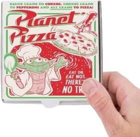 Mcadoorwe 791794172826 Planet Pizza Box Set Retro Style Design With Green And Red Colors Novelty Mini