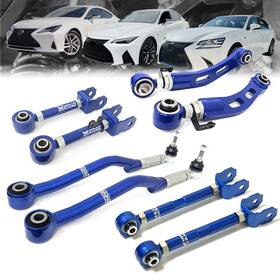 Mrc-lx-0314 Megan Racing 8pc Rear Camber/toe/traction Rod Control Arm For 13 Gs L10/is Xe30/rc Xc10