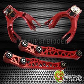Lca-001-rd Mexykanbidder Fck New Red Front Upper Camber Kit And Rear Lower Control Arm Honda Del Sol 93-97