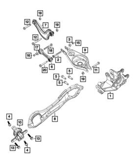 6511396aa Mopar Genuine Hex Head Nut And Retainer