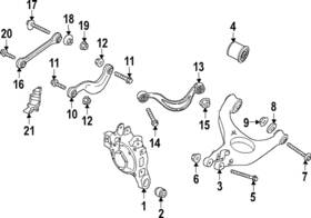 Paf-009-123 Porsche Genuine Lateral Arm Adjust Bolt