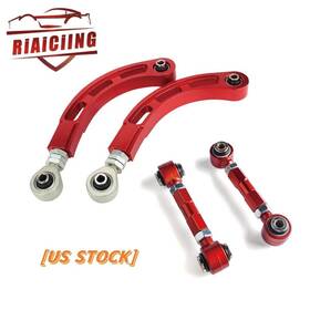 Cr054-rd-2d Riaiciing Wg-098-red Adjustable Spherical Bearing Rear Camber Arm And Toe Arms Kit For 02-06 Lancer Red